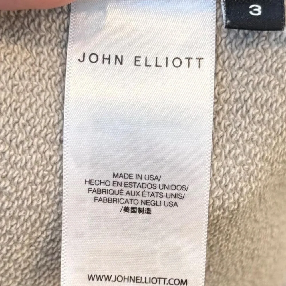 John Elliott Made In USA Gray Jogger Sweatpants Adult Size 3 Elastic Waist